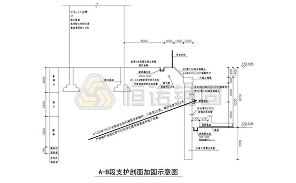 A-B段支护剖面图